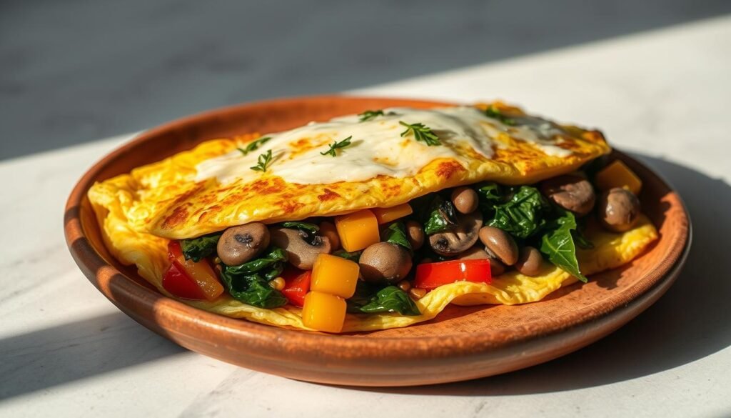 Omelete de Legumes com Queijo