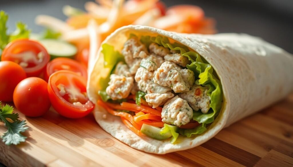 Wrap de Atum com Vegetais