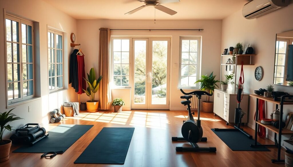 espaço de treino em casa