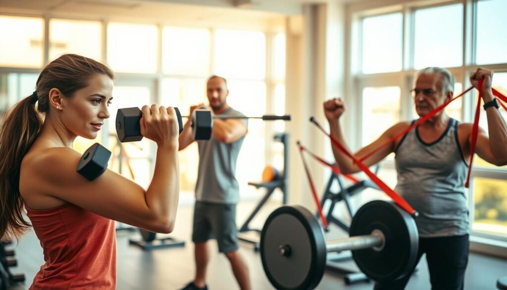 treino de força para diferentes públicos